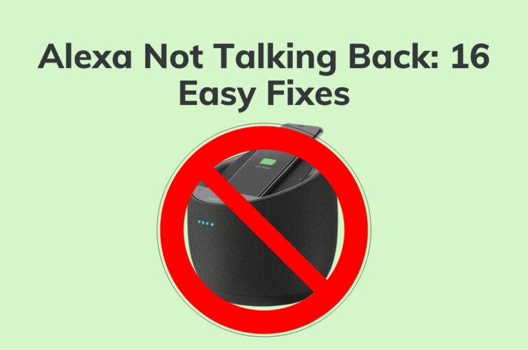 Alexa Not Talking Back: 16 Easy Fixes